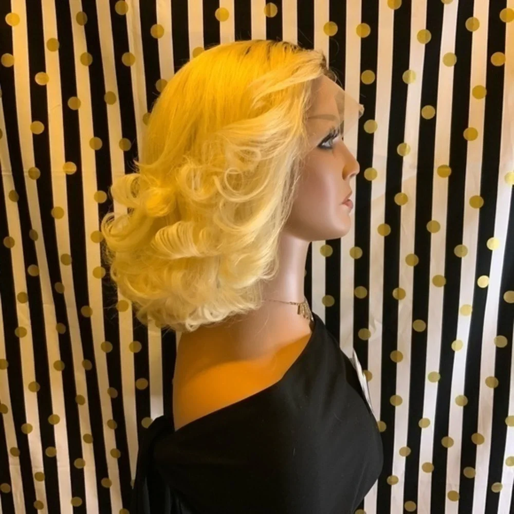 BC112 T-part lace front Human Hair Wig 12” 13x4x1